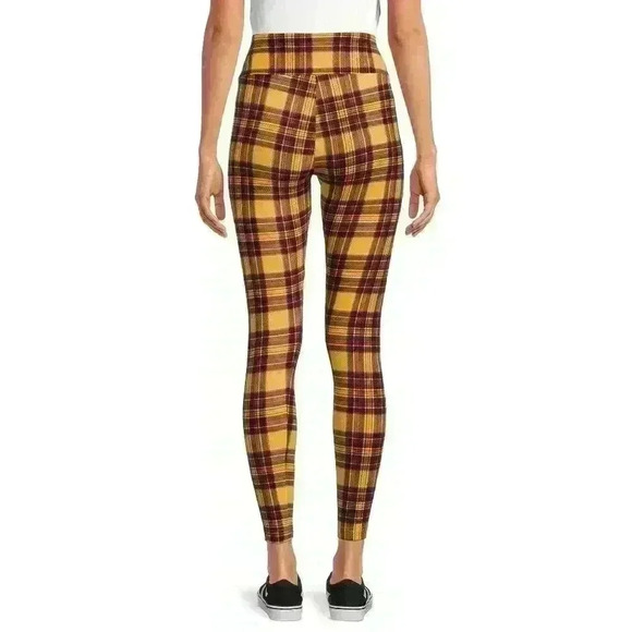 No Boundaries Juniors Sueded Ankle Legging High Rise XL, XXXL Autumn Plaid Print - Picture 2 of 6